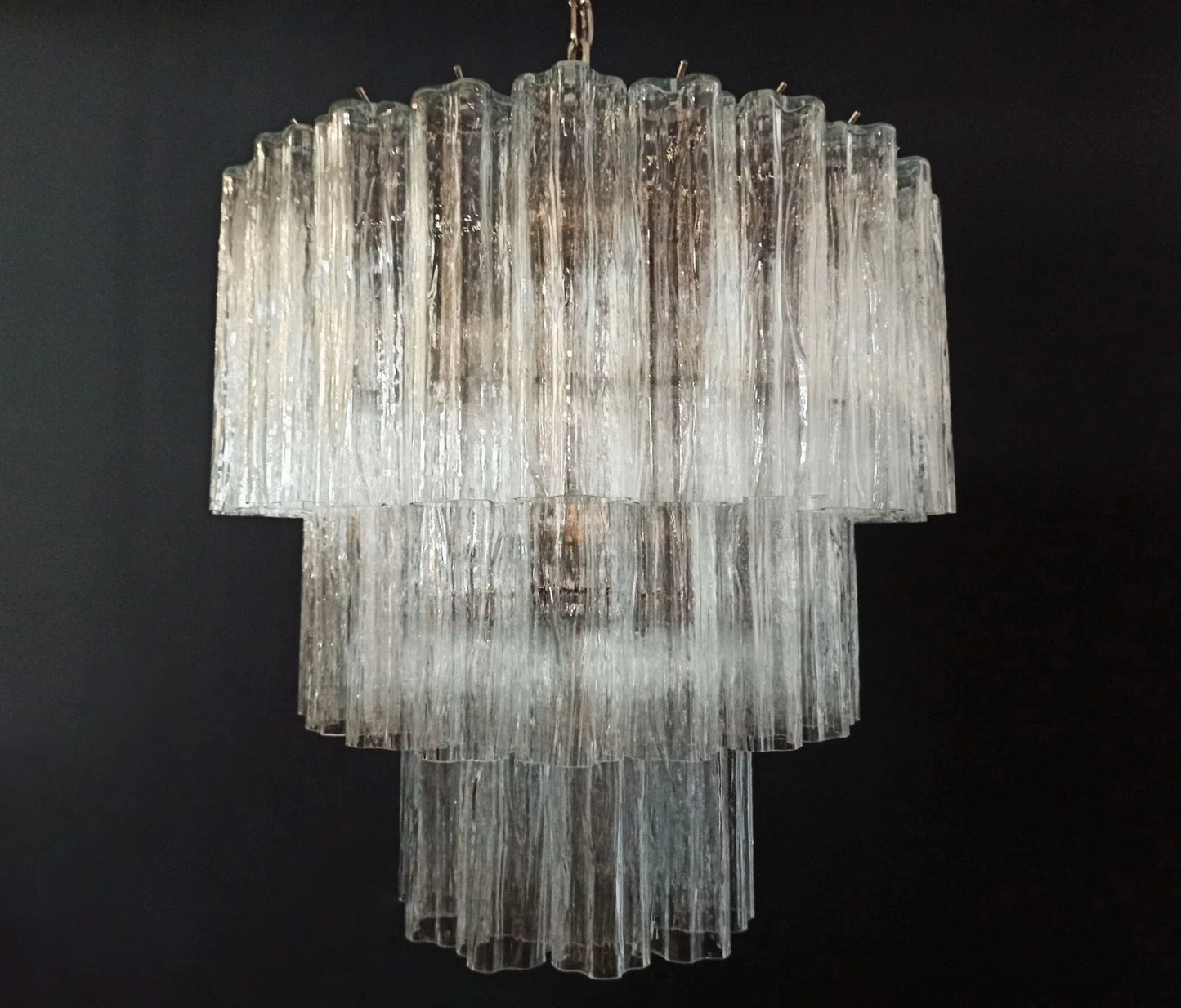 Murano Transparent Tubes Chandelier