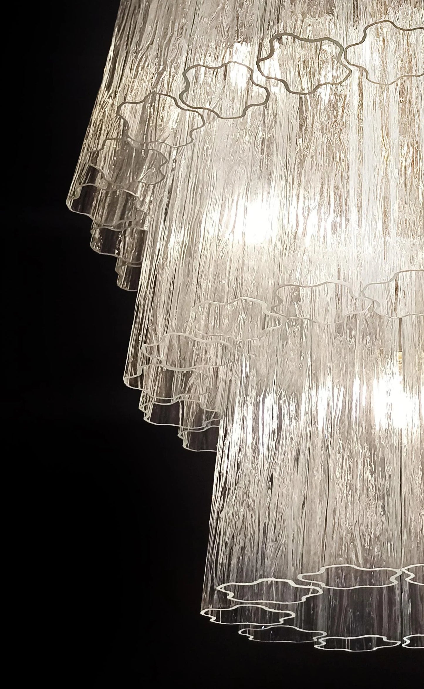 Murano Transparent Tubes Chandelier