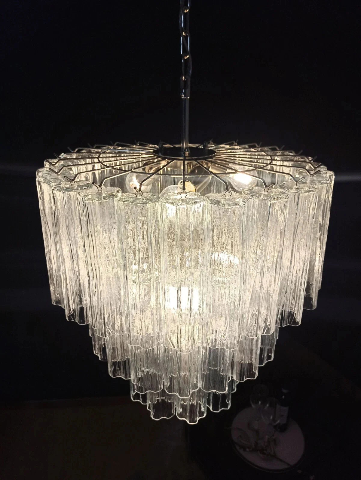 Murano Transparent Tubes Chandelier