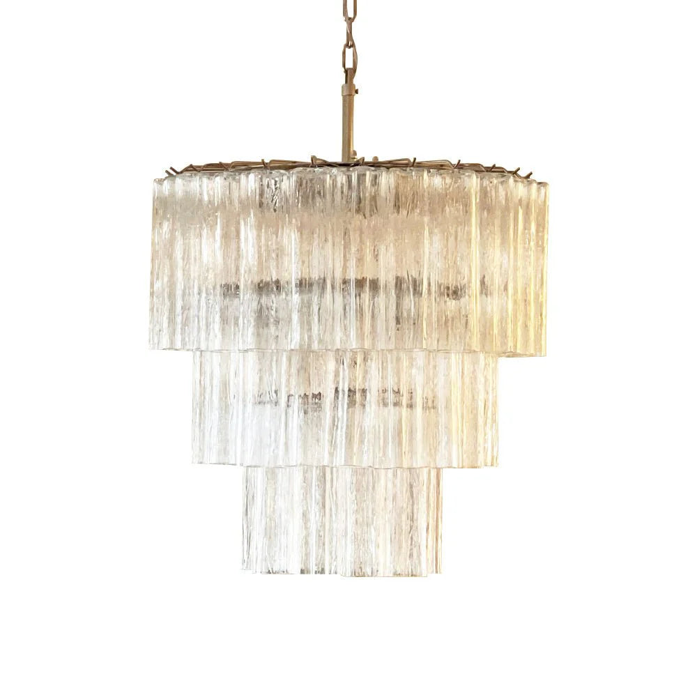 Murano Transparent Tubes Chandelier