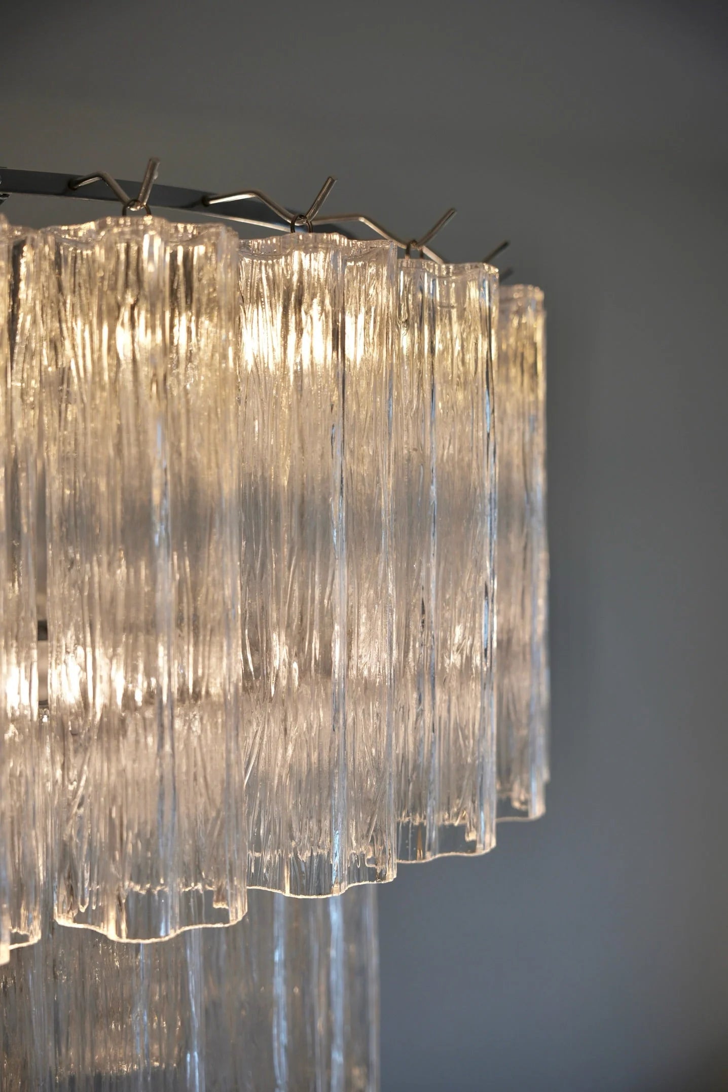 Murano Transparent Tubes Chandelier