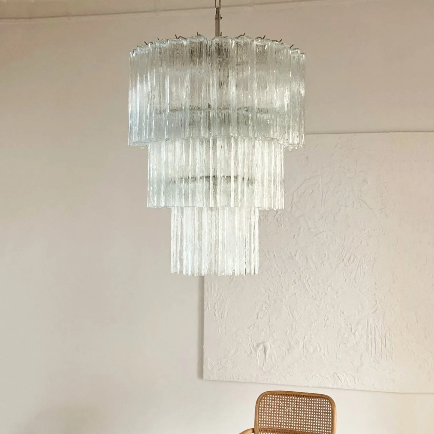 Murano Transparent Tubes Chandelier