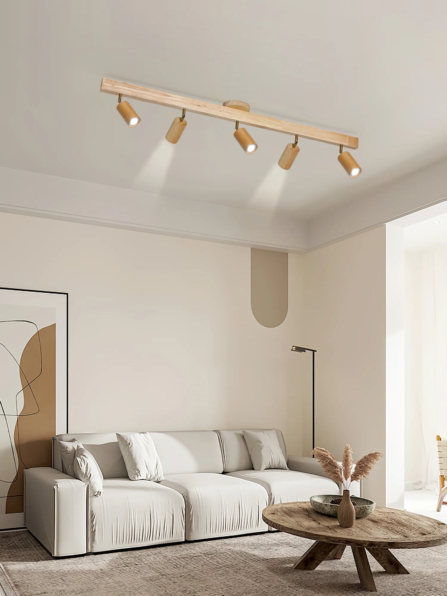 Natural Wood Beam Spotlight Light