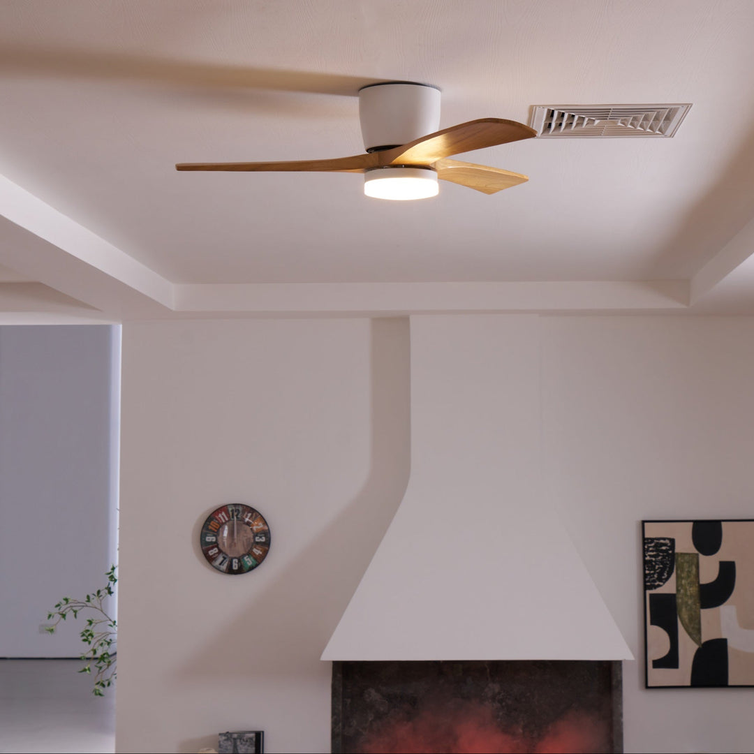 Nordic Wooden Ceiling Fan Light