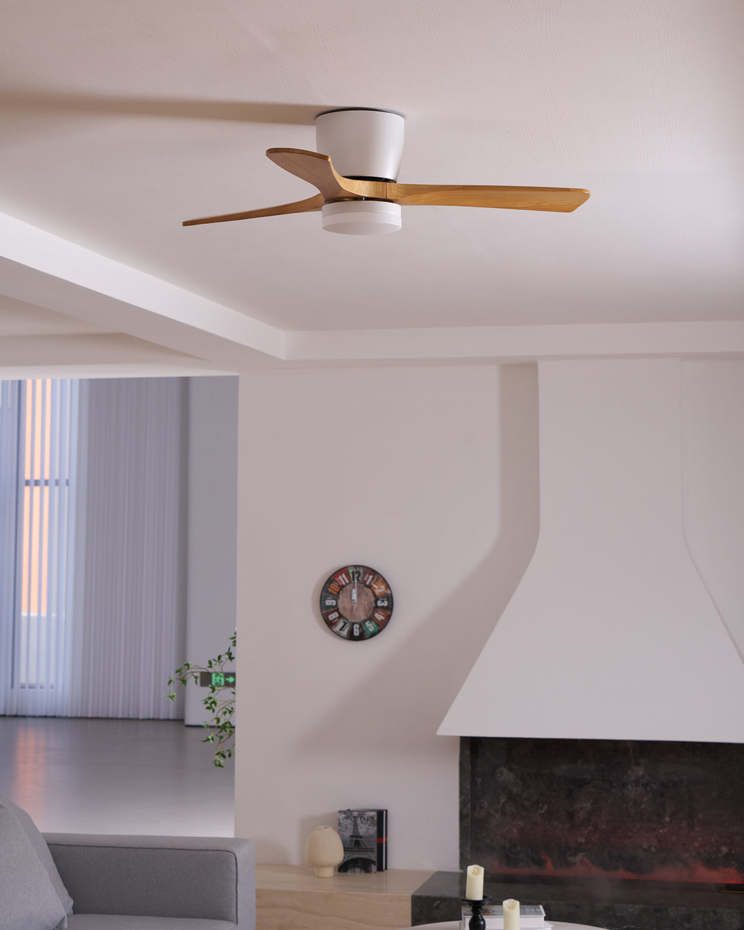 Nordic Wooden Ceiling Fan Light