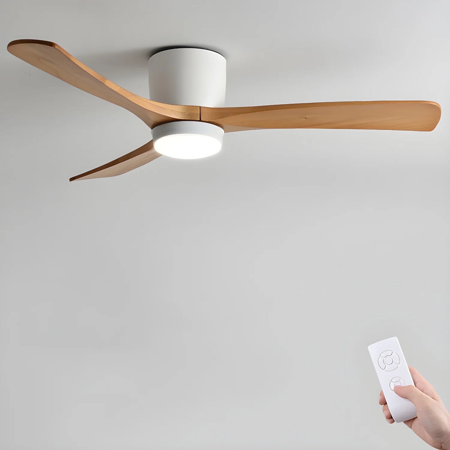 Nordic Wooden Ceiling Fan Light