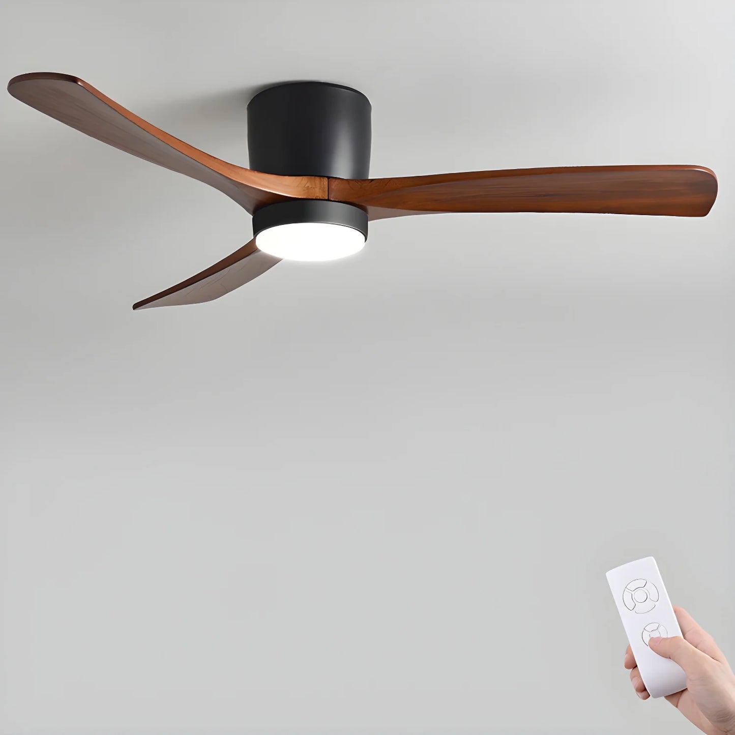 Nordic Wooden Ceiling Fan Light