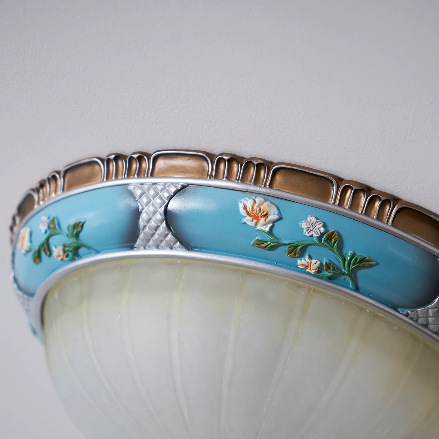 Retro Floral Resin Recessed Ceiling Light