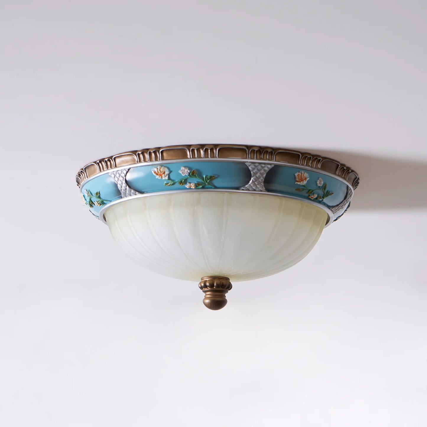 Retro Floral Resin Recessed Ceiling Light