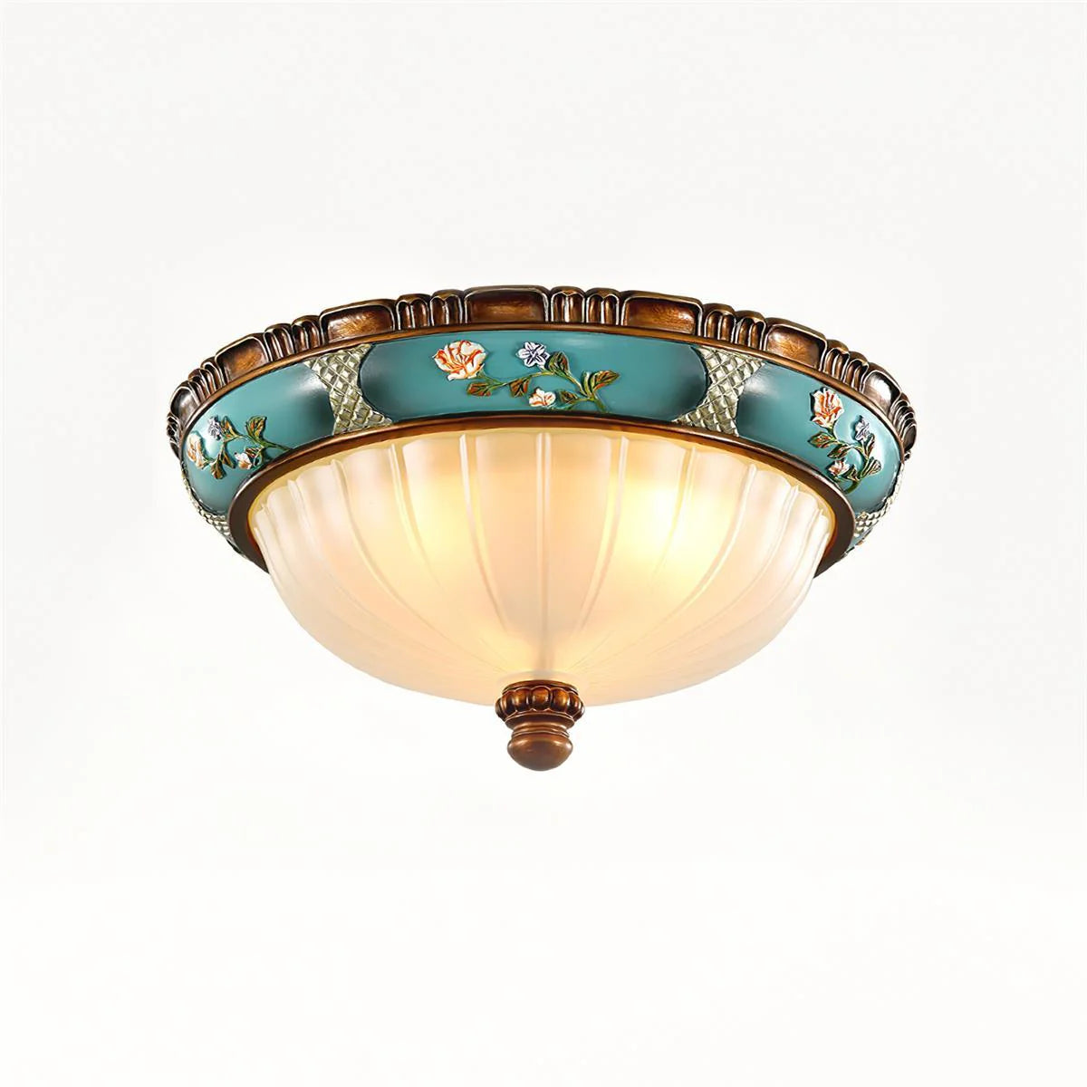 Retro Floral Resin Recessed Ceiling Light