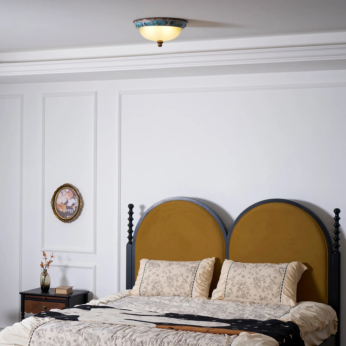 Retro Floral Resin Recessed Ceiling Light