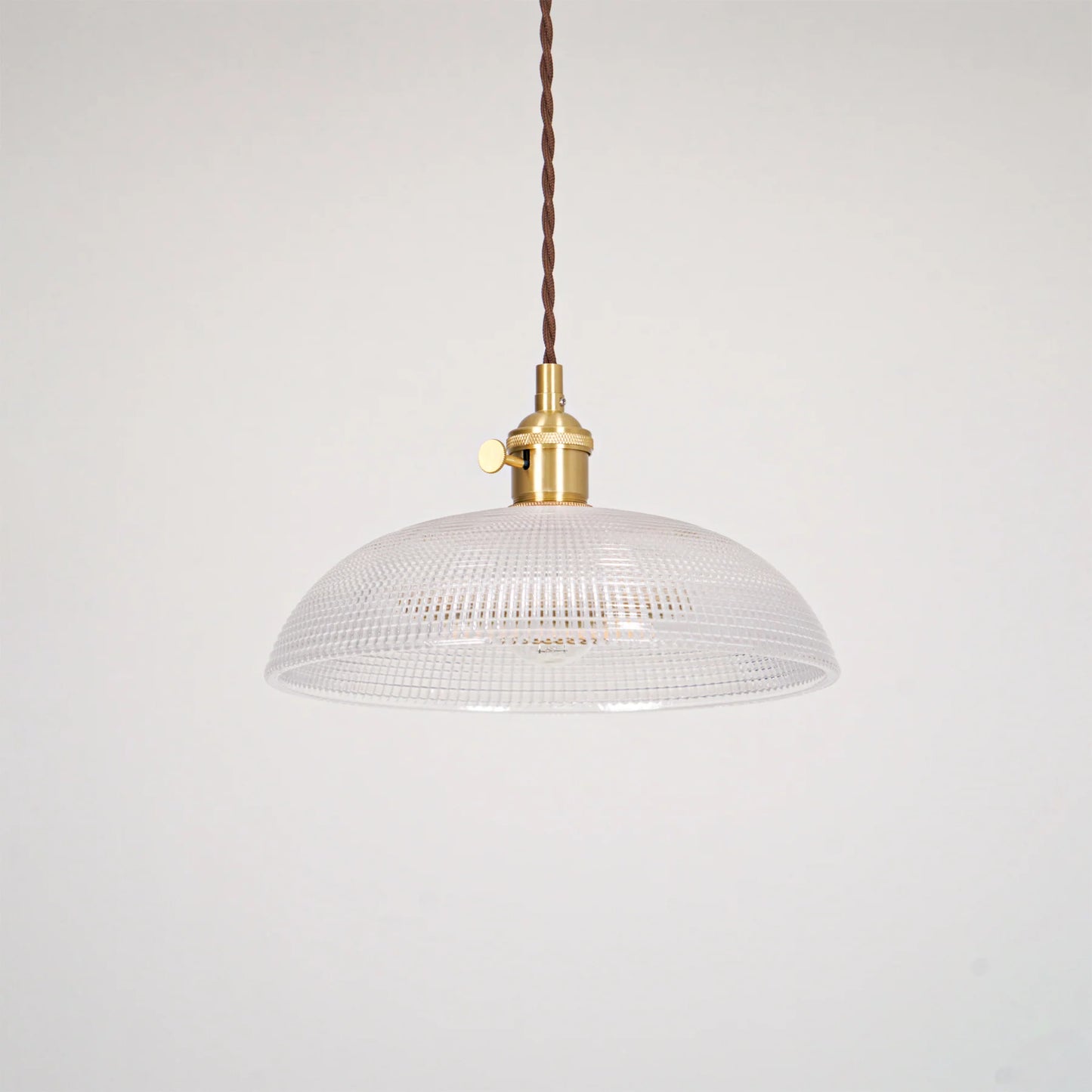 Ribbed Spiral Pendant Light