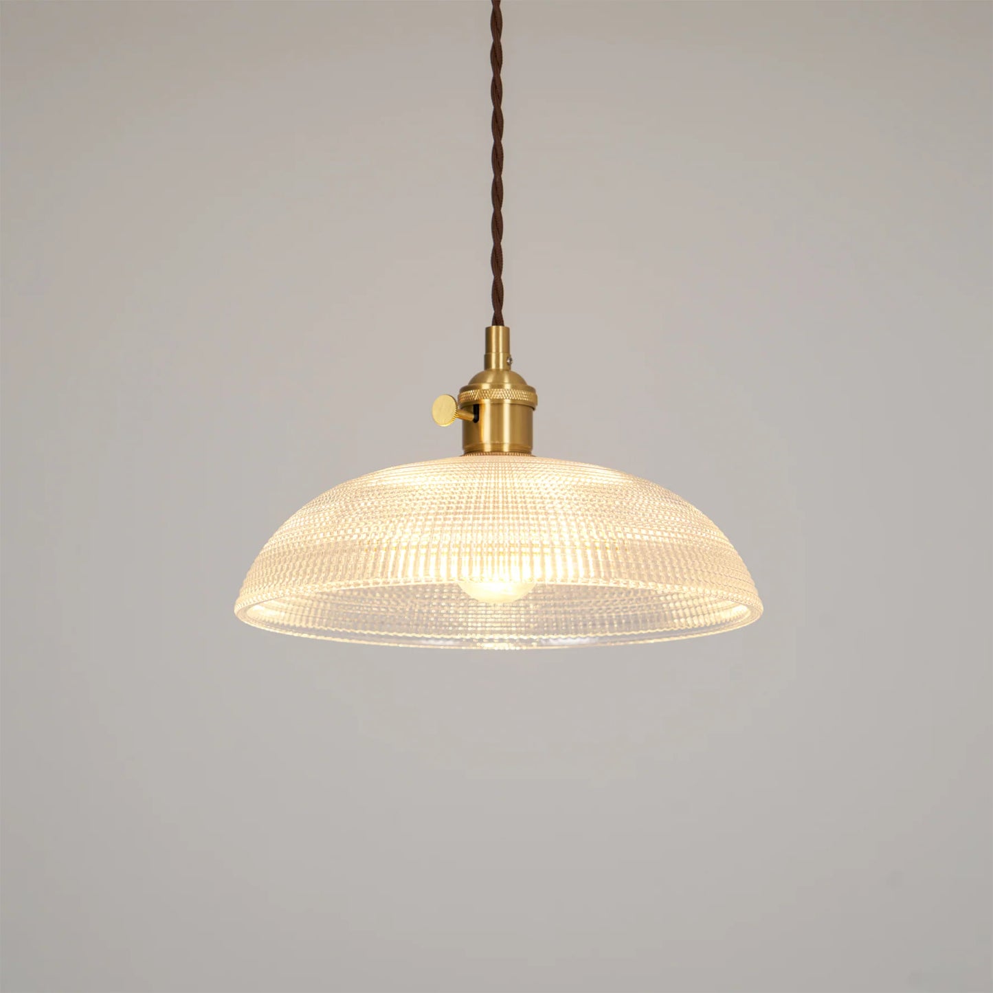 Ribbed Spiral Pendant Light