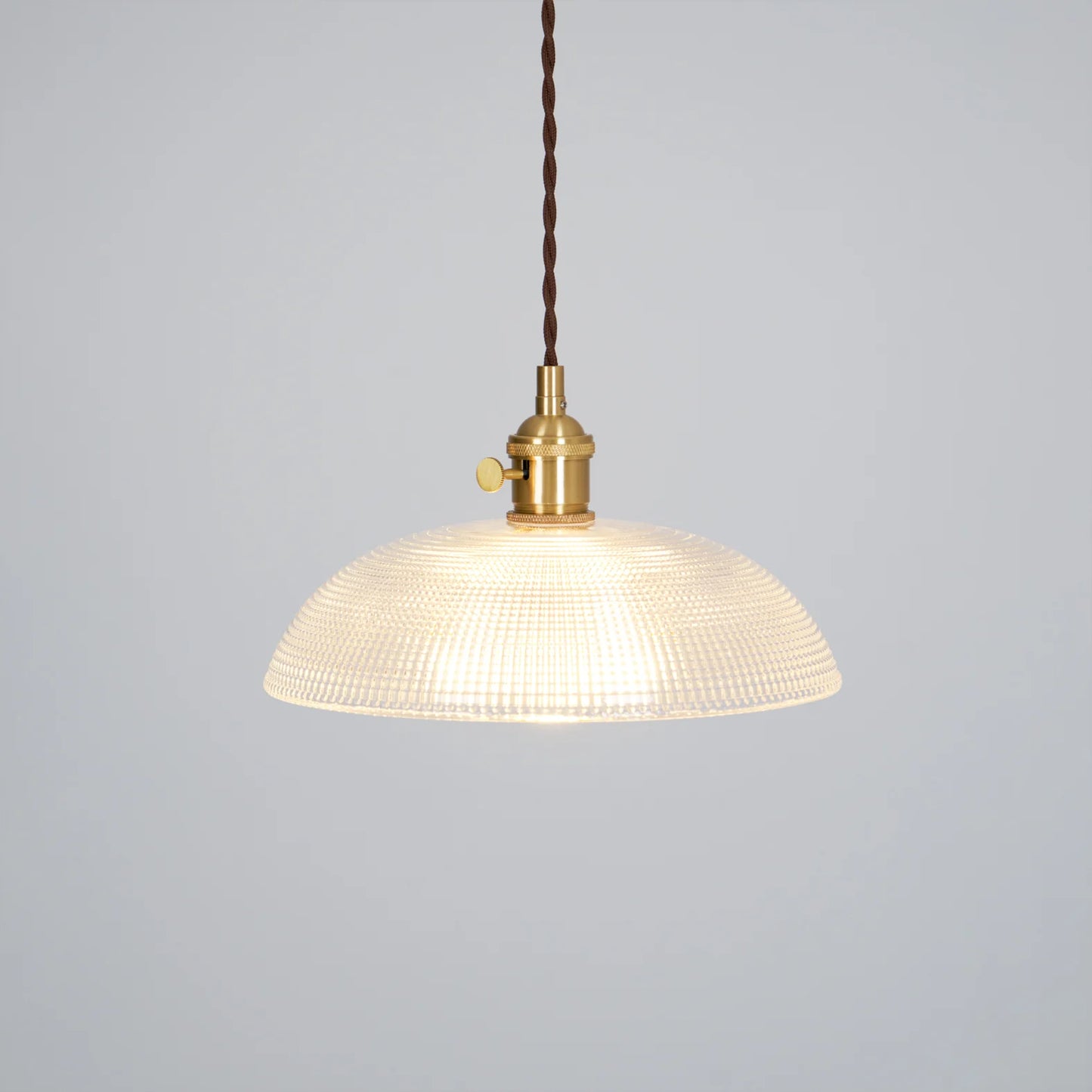 Ribbed Spiral Pendant Light