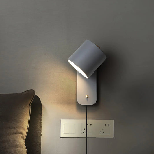 Rotatable Cylinder Wall Lamp with Plug