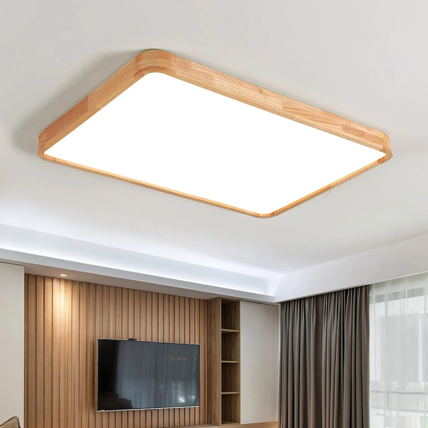 Sqare Wooden Ceiling Light