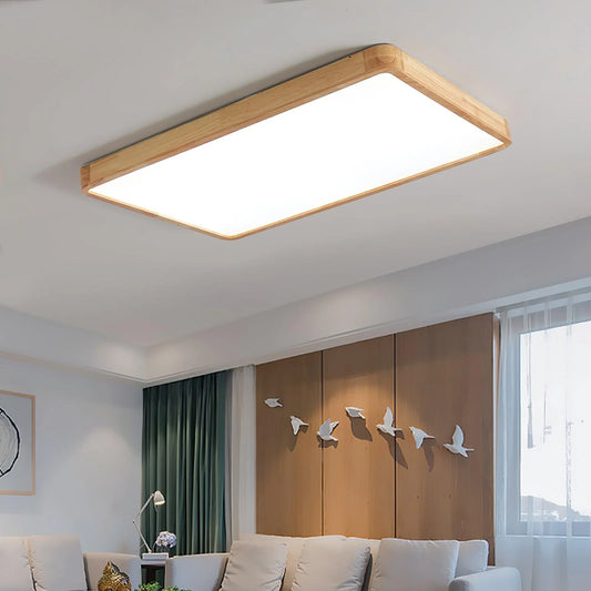Sqare Wooden Ceiling Light