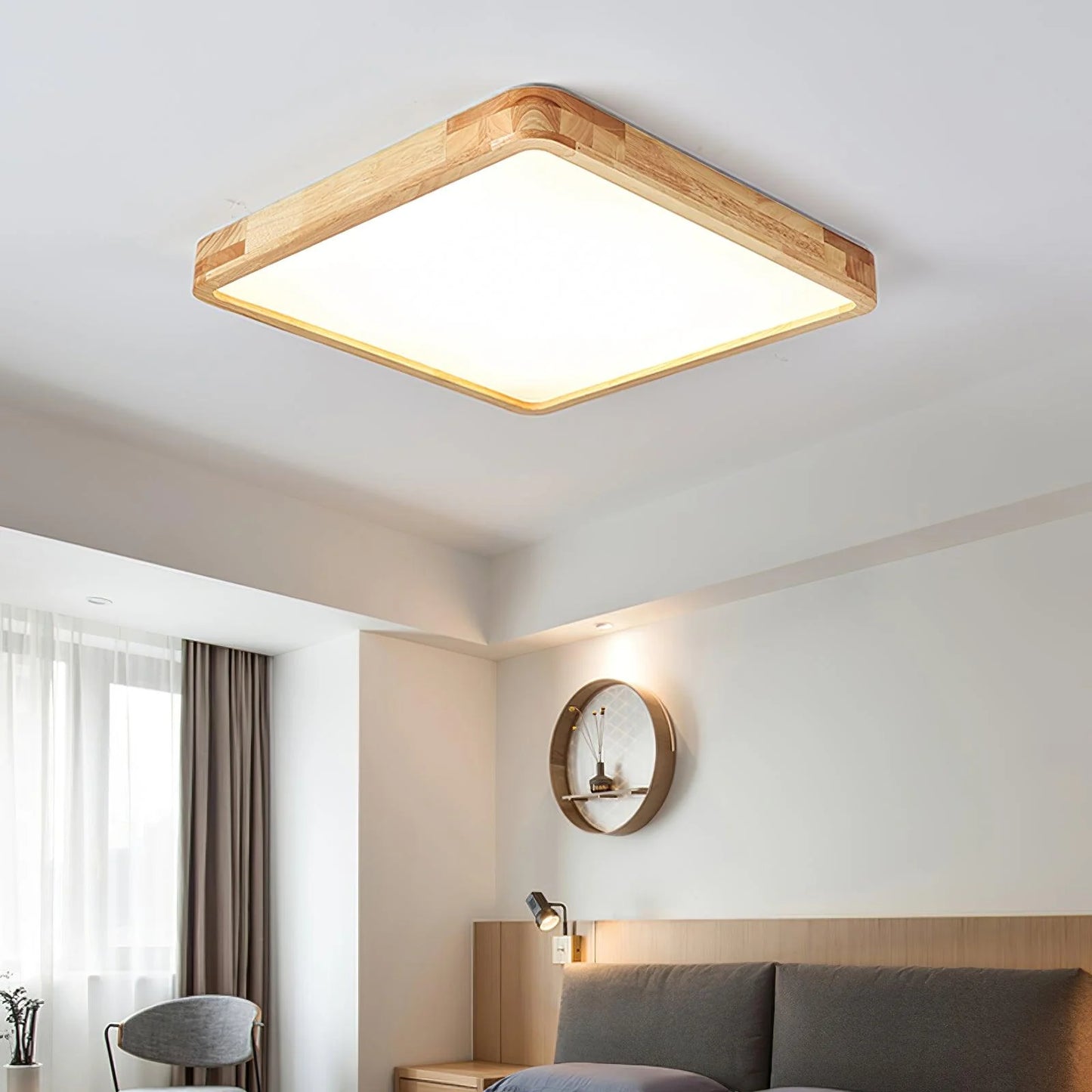 Sqare Wooden Ceiling Light