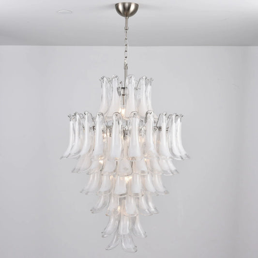 White Cloud Glass Petals Chandelier