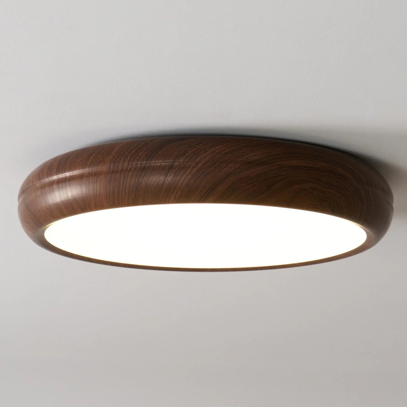 Wood Grain Round Ceiling Lamp