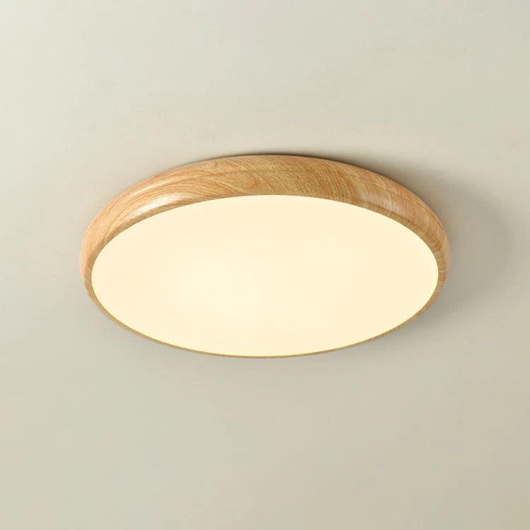 Wood Grain Round Ceiling Lamp