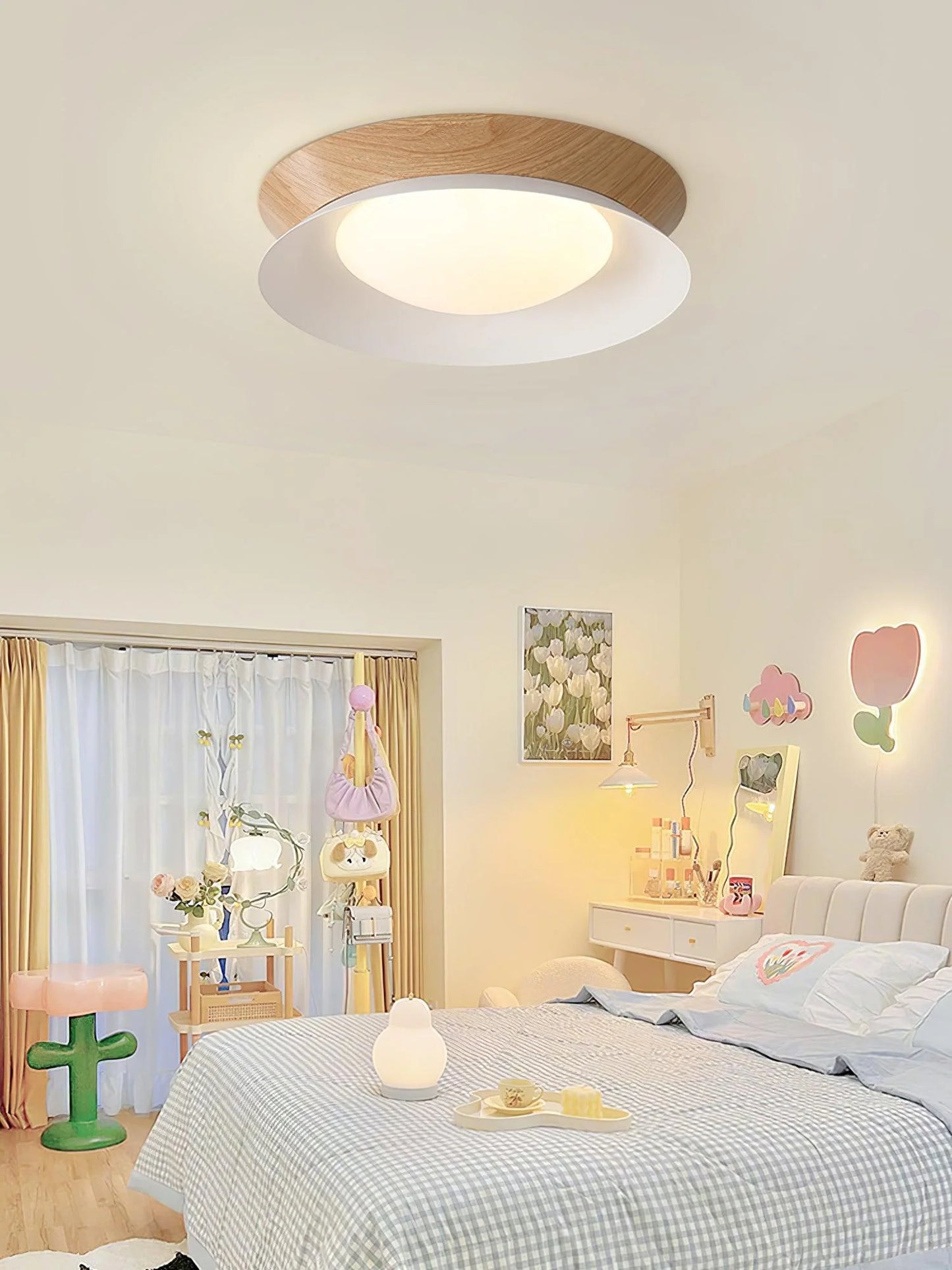 Double Half Round Ceiling Light