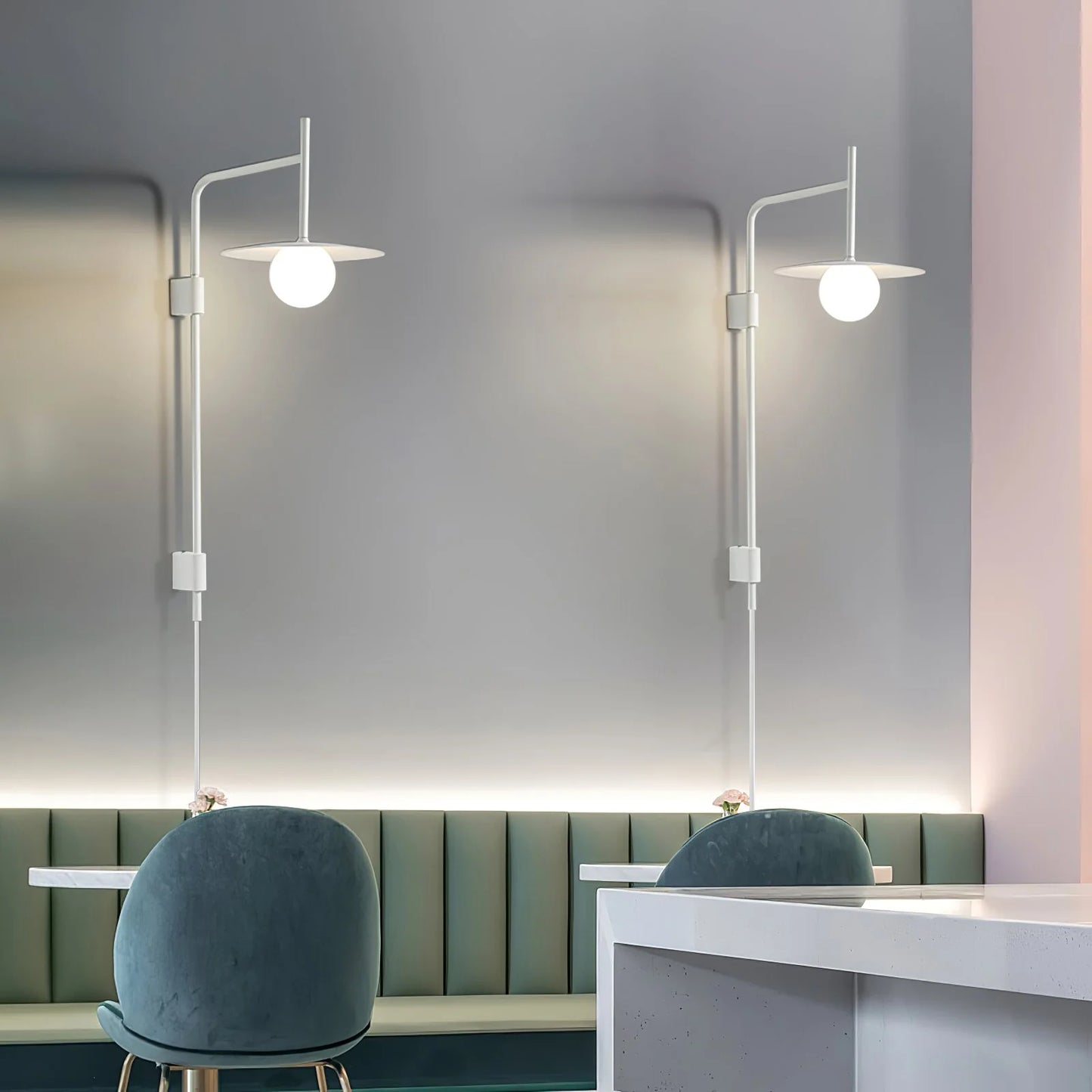 Gea Swing Arm Plug-in Wall Lamp