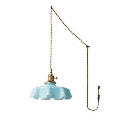French Flower Pendant Swag Light