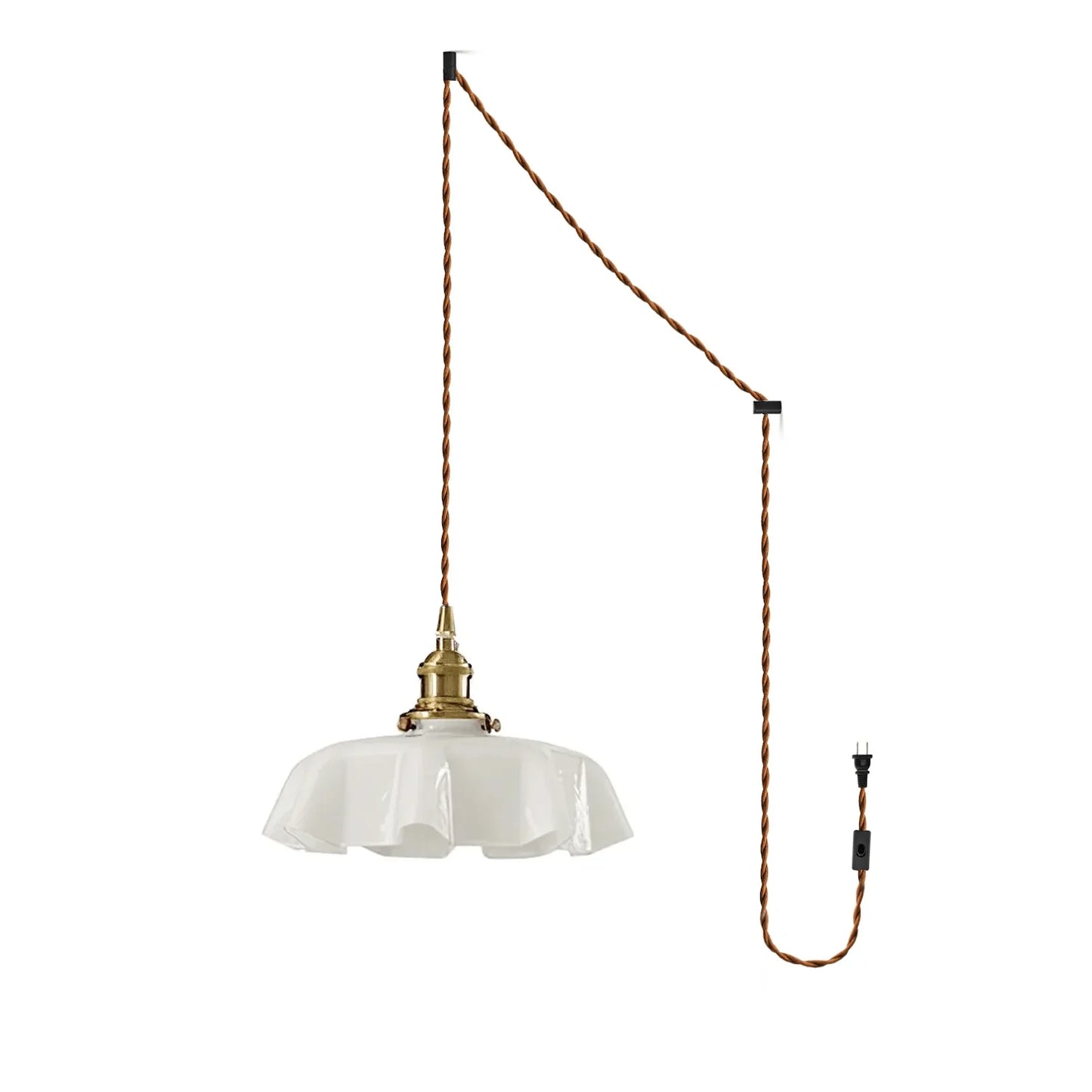 French Flower Pendant Swag Light
