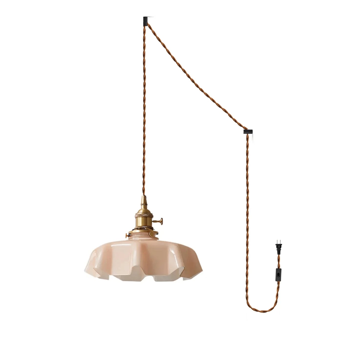 French Flower Pendant Swag Light