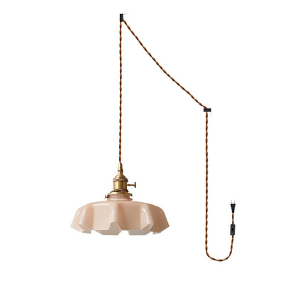 French Flower Pendant Swag Light