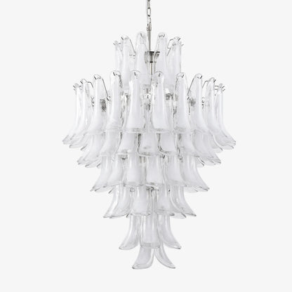 White Cloud Glass Petals Chandelier