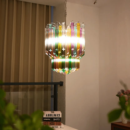 Prismatic Murano Colorful Chandelier