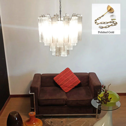 Fantastic Murano Smoked Glass Tubes Chandelier