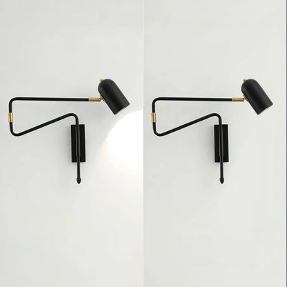 Adjustable Arm Plug In Wall Lamp