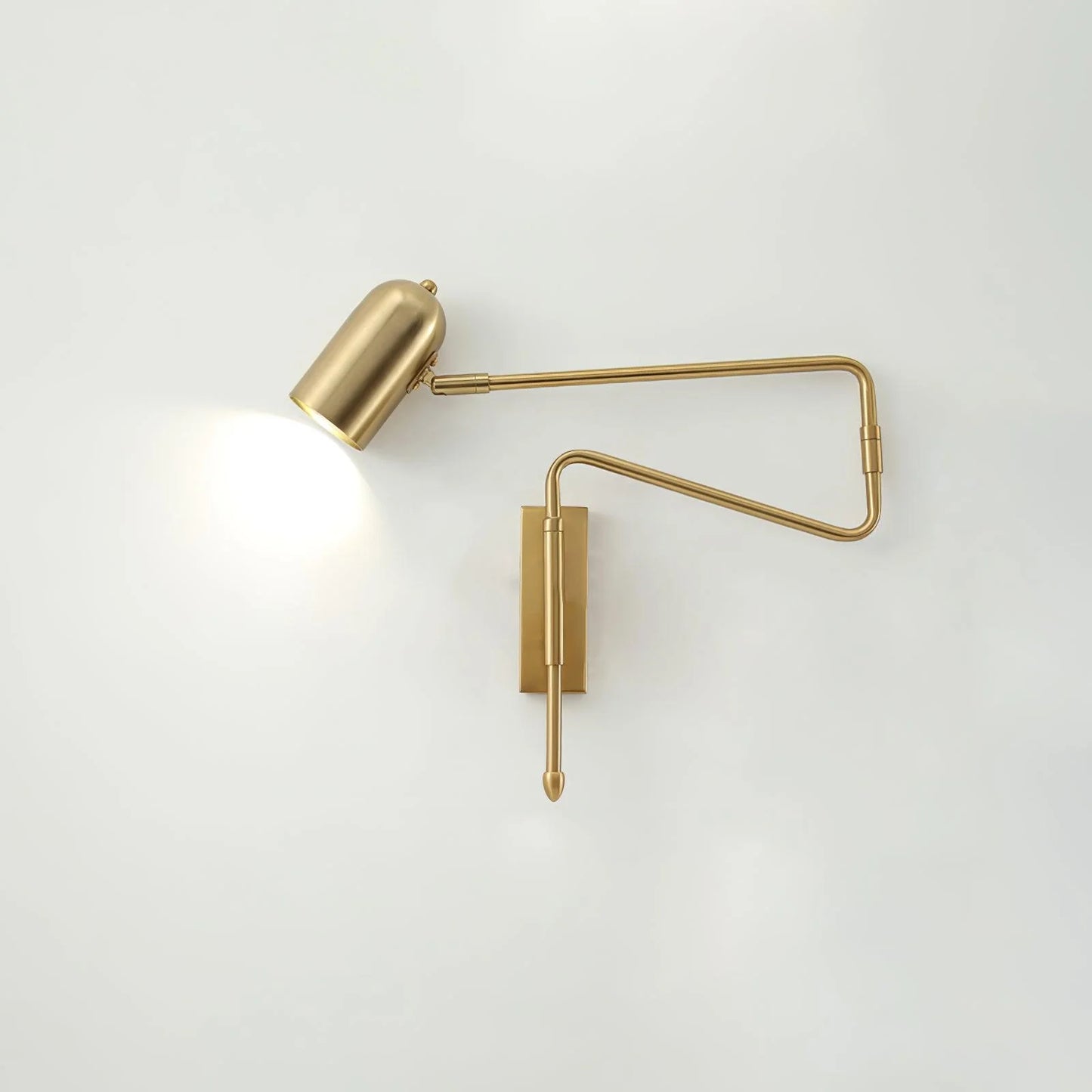 Adjustable Arm Plug In Wall Lamp