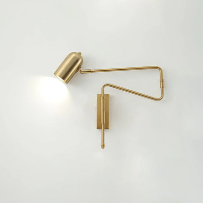Adjustable Arm Plug In Wall Lamp