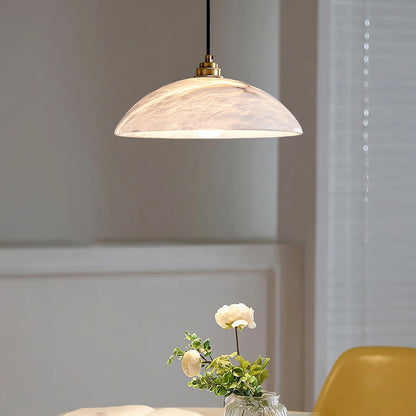 Alabaster Dome Pendant Lamp