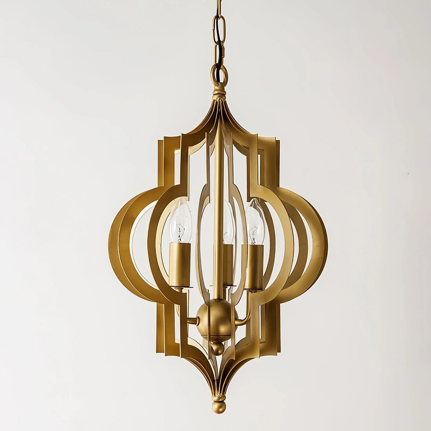 Antique Gold Leaf Lantern Chandelier