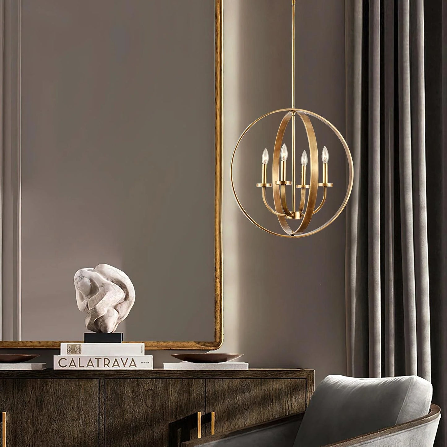 Art Deco Crest Pendant Light