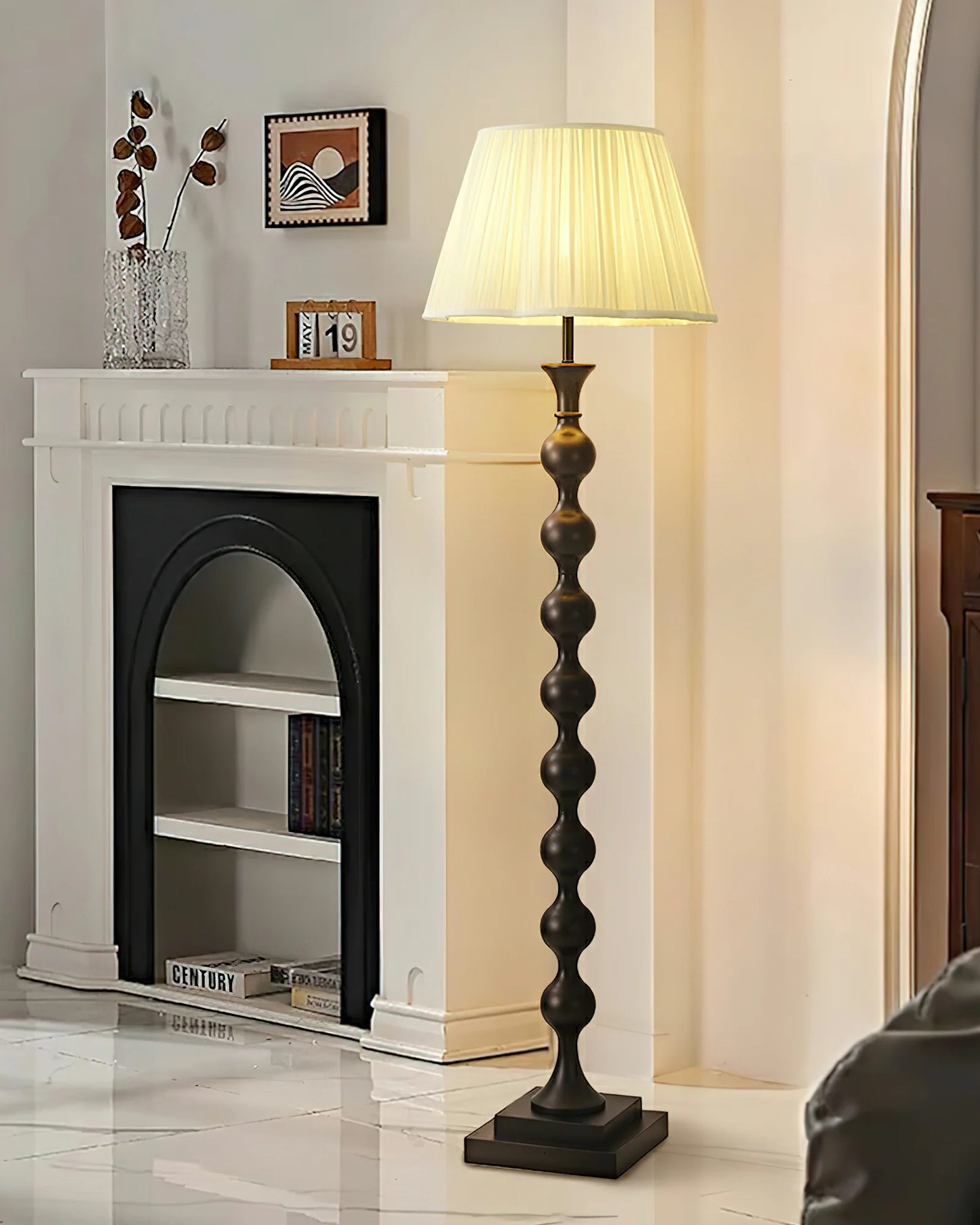 Bead Column Floor Lamp