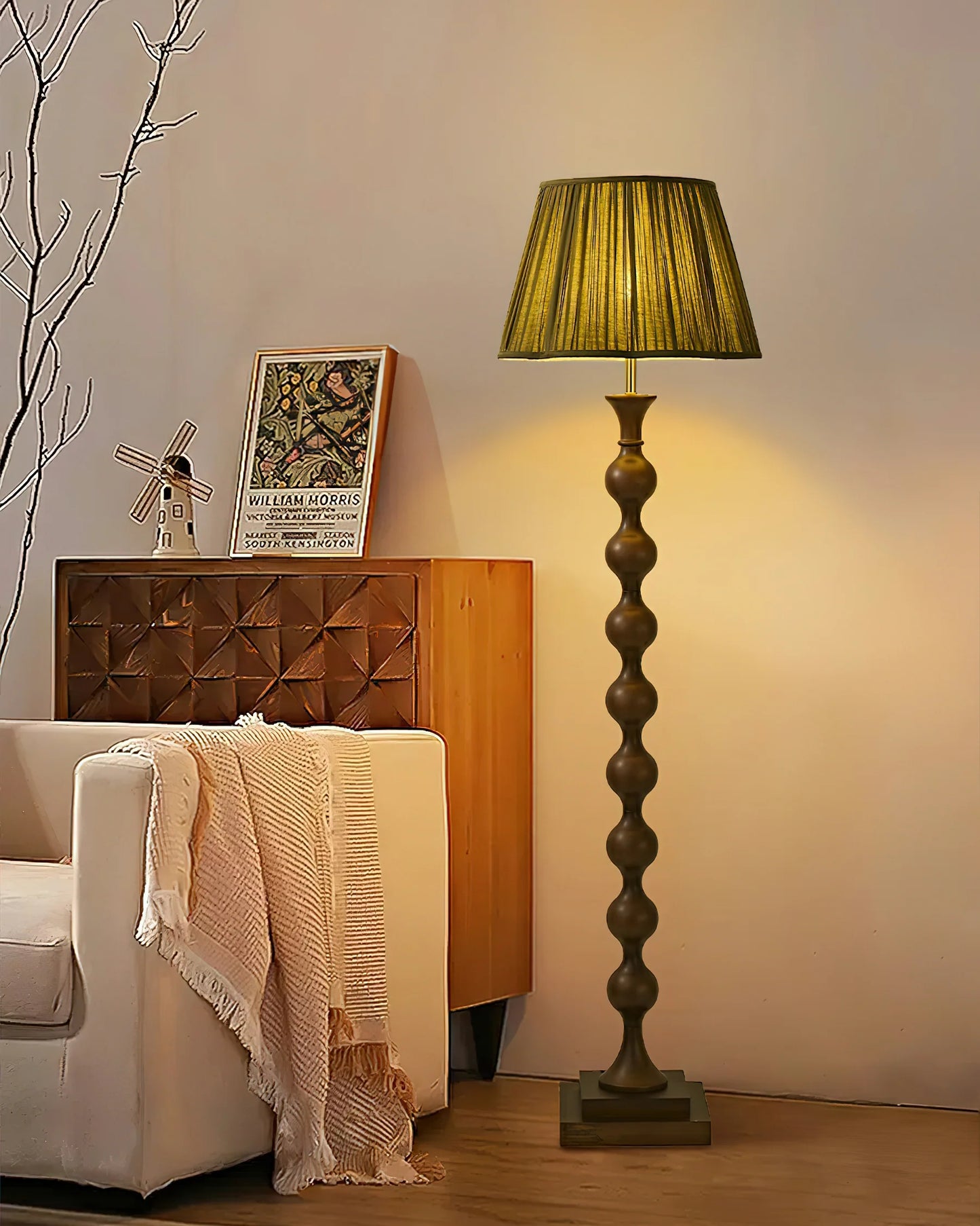 Bead Column Floor Lamp