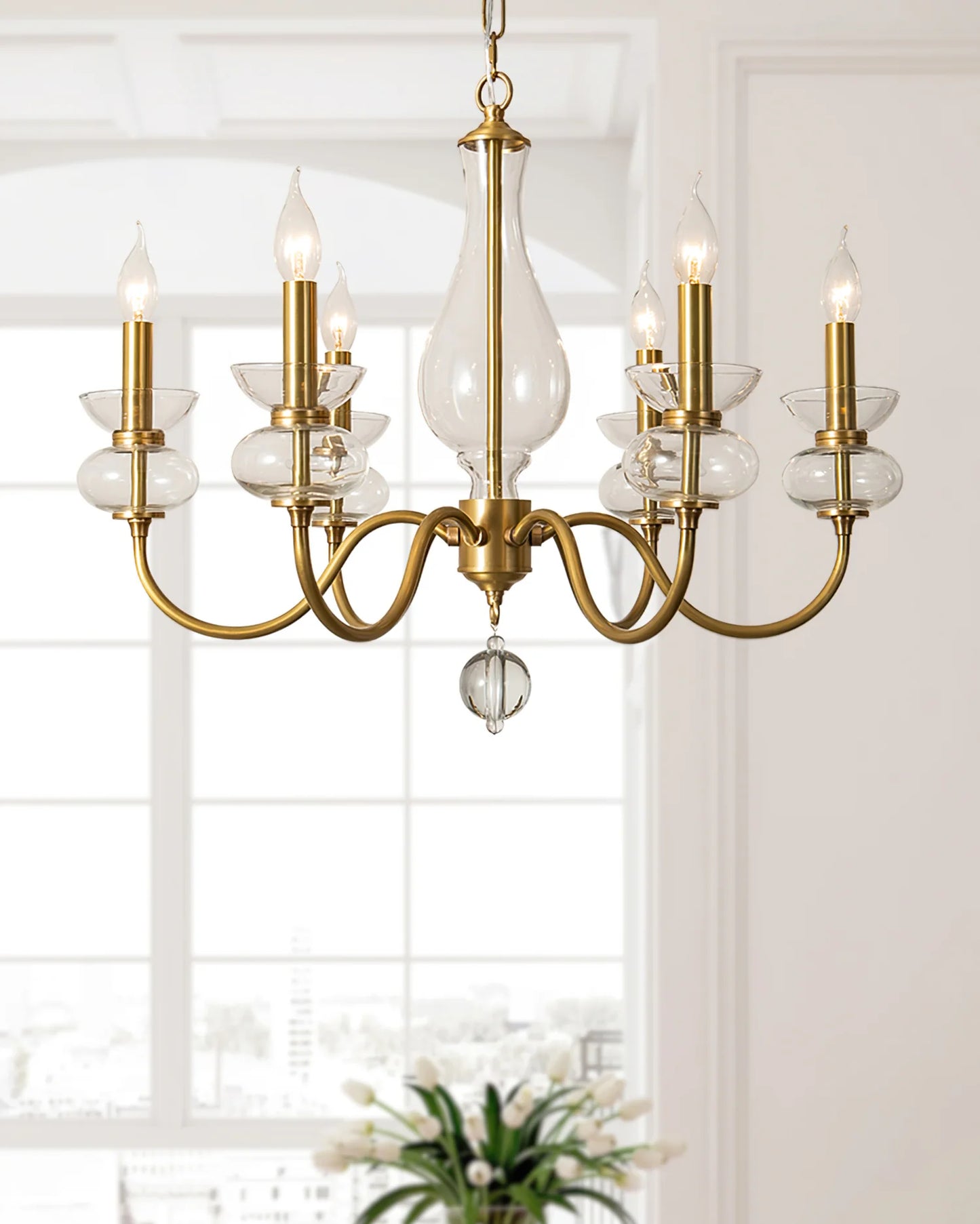 Bergdorf Glass Chandelier