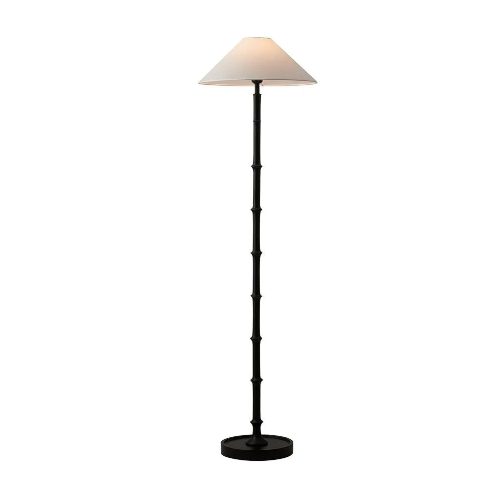 Black Bamboo Floor Lamp
