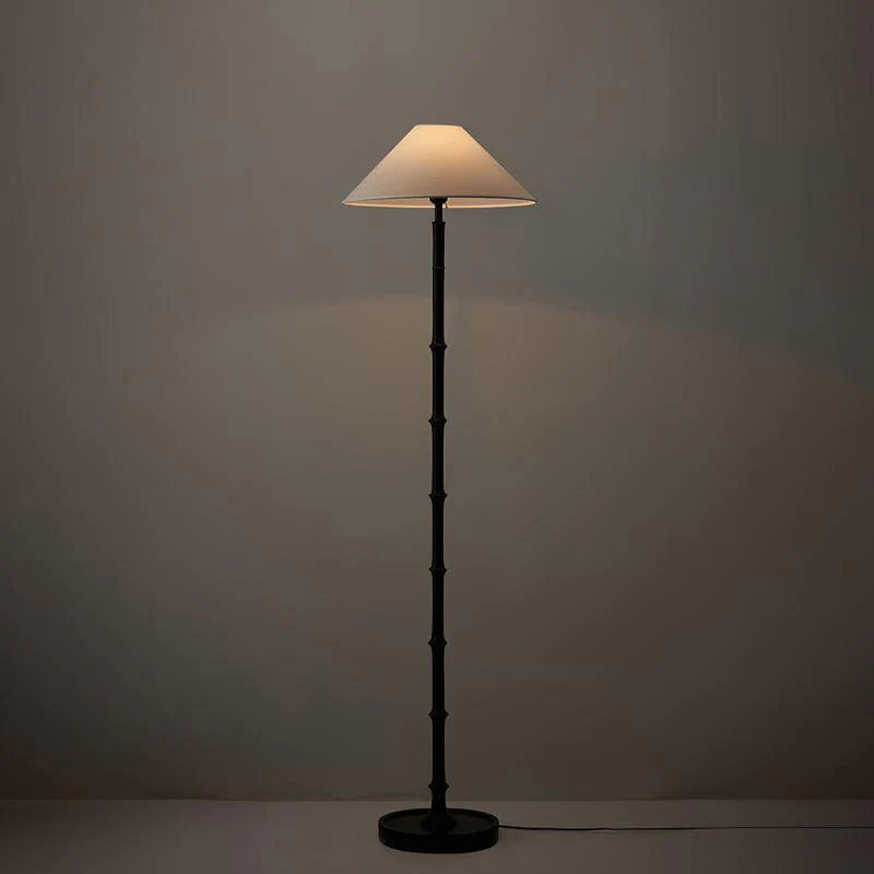 Black Bamboo Floor Lamp