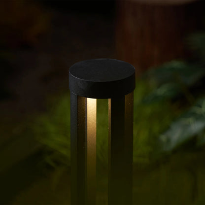 Black Cylindrical Garden Outdoor Light