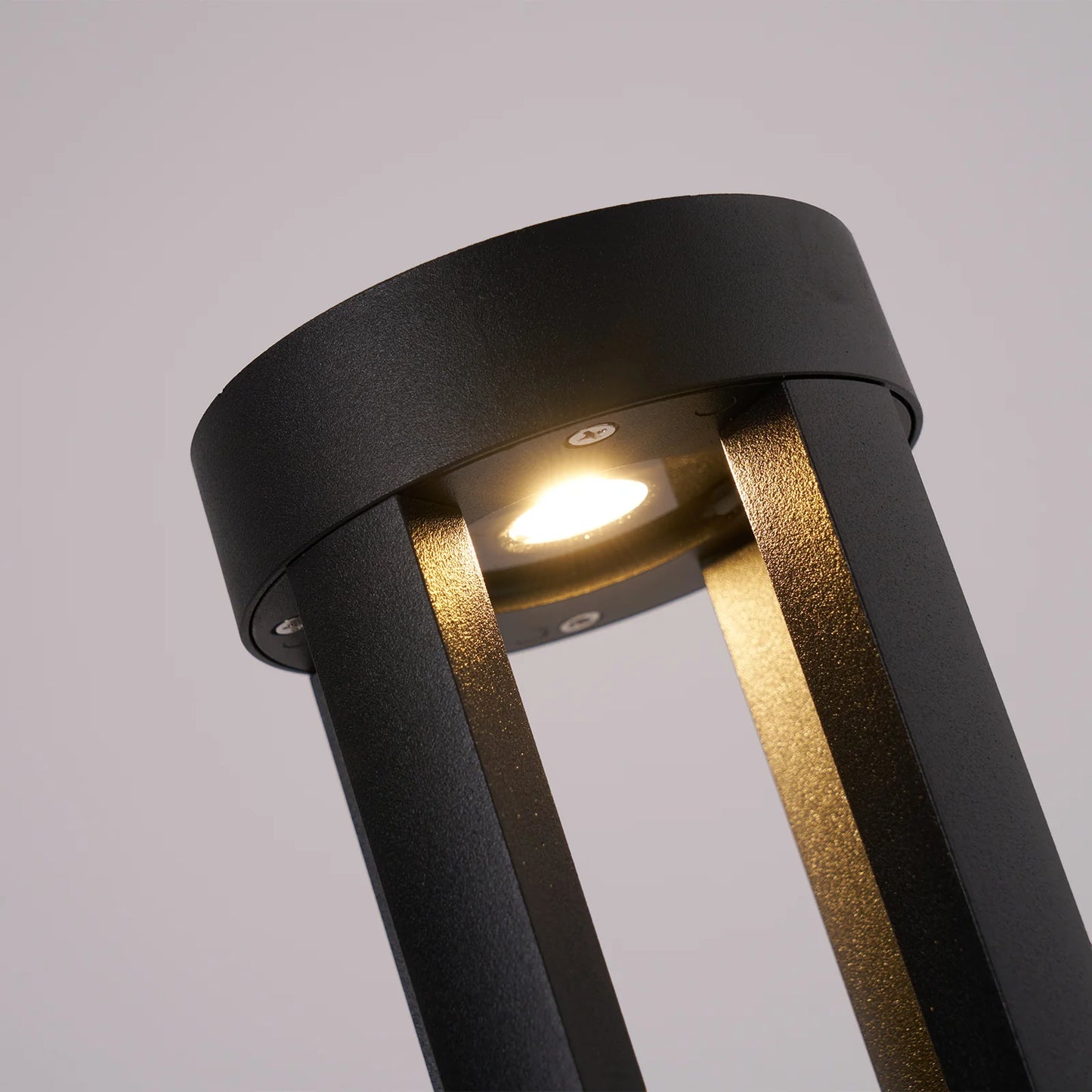 Black Cylindrical Garden Outdoor Light