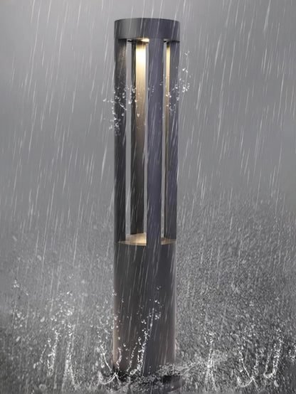 Black Cylindrical Garden Outdoor Light