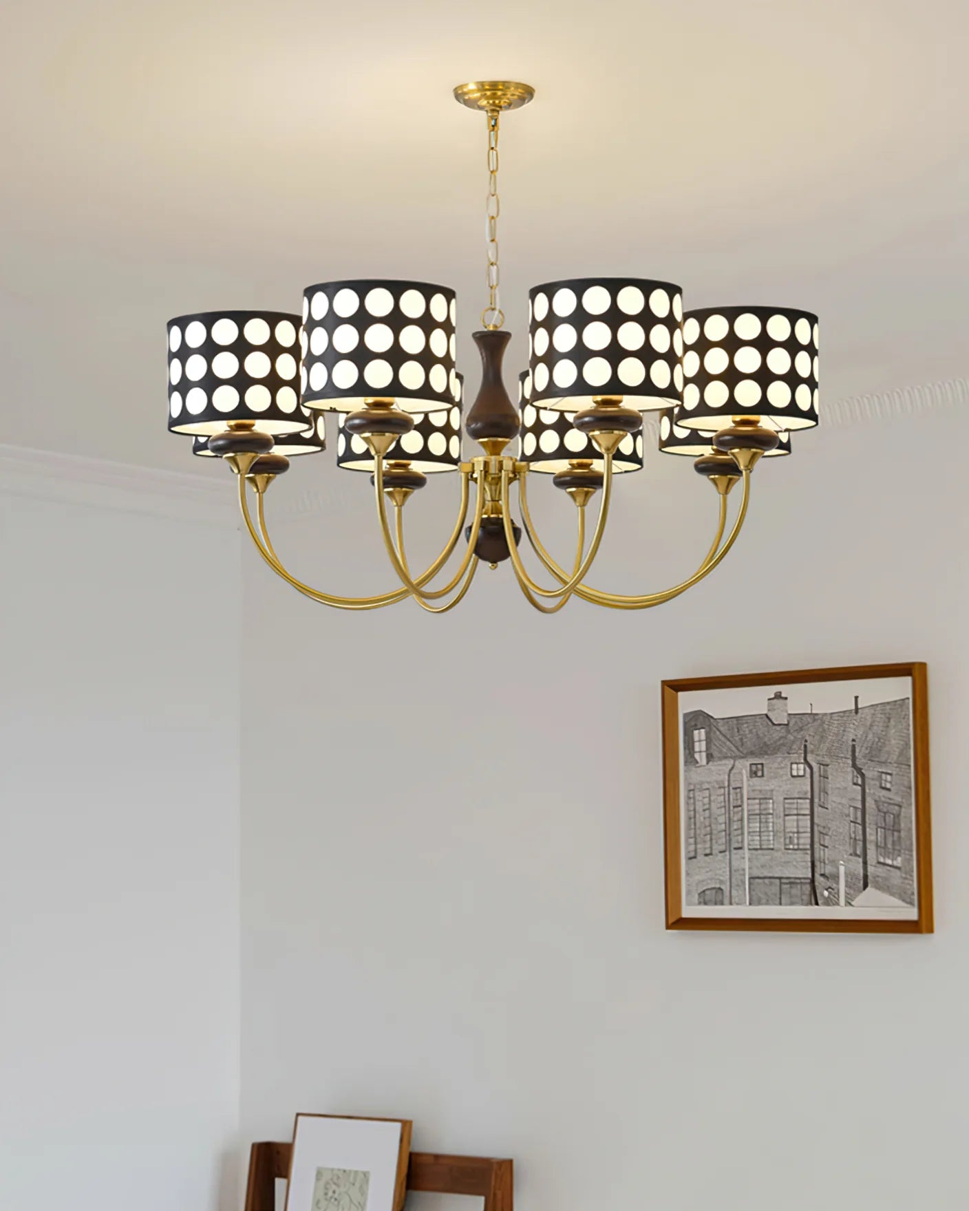 Black Polka Dots Chandelier