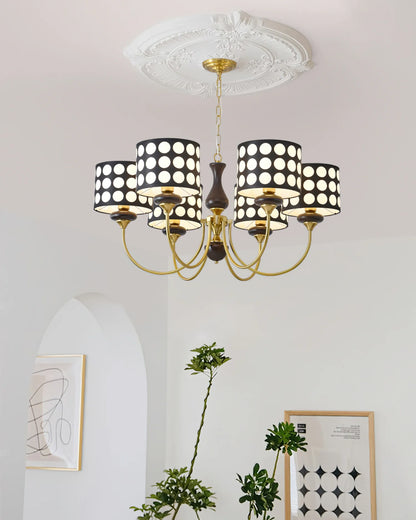 Black Polka Dots Chandelier